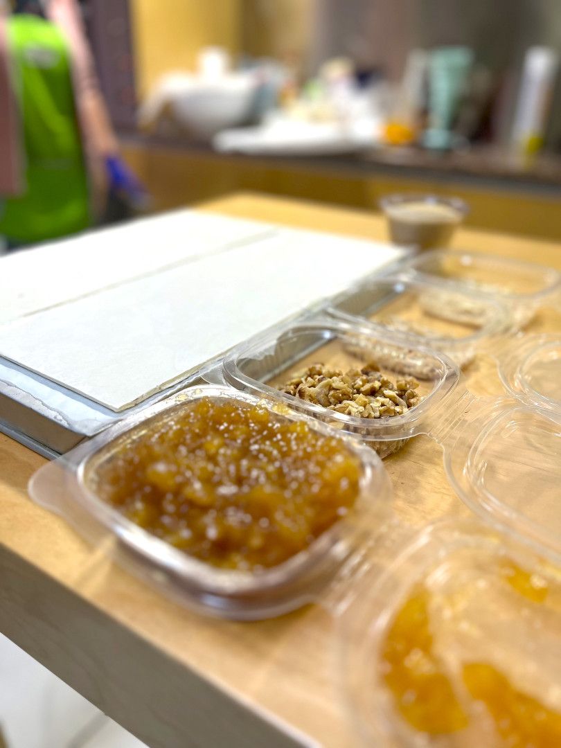 TARTE FOLHADA DE MAÇÃ, CANELA E FRUTOS SECOS