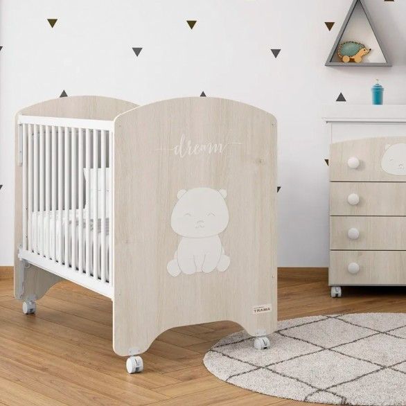 Berço Dream Bear Branco/Prata