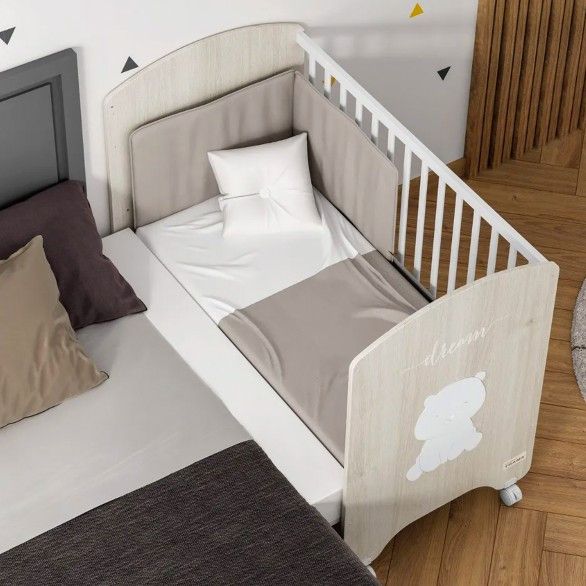 Berço Dream Bear Branco/Prata