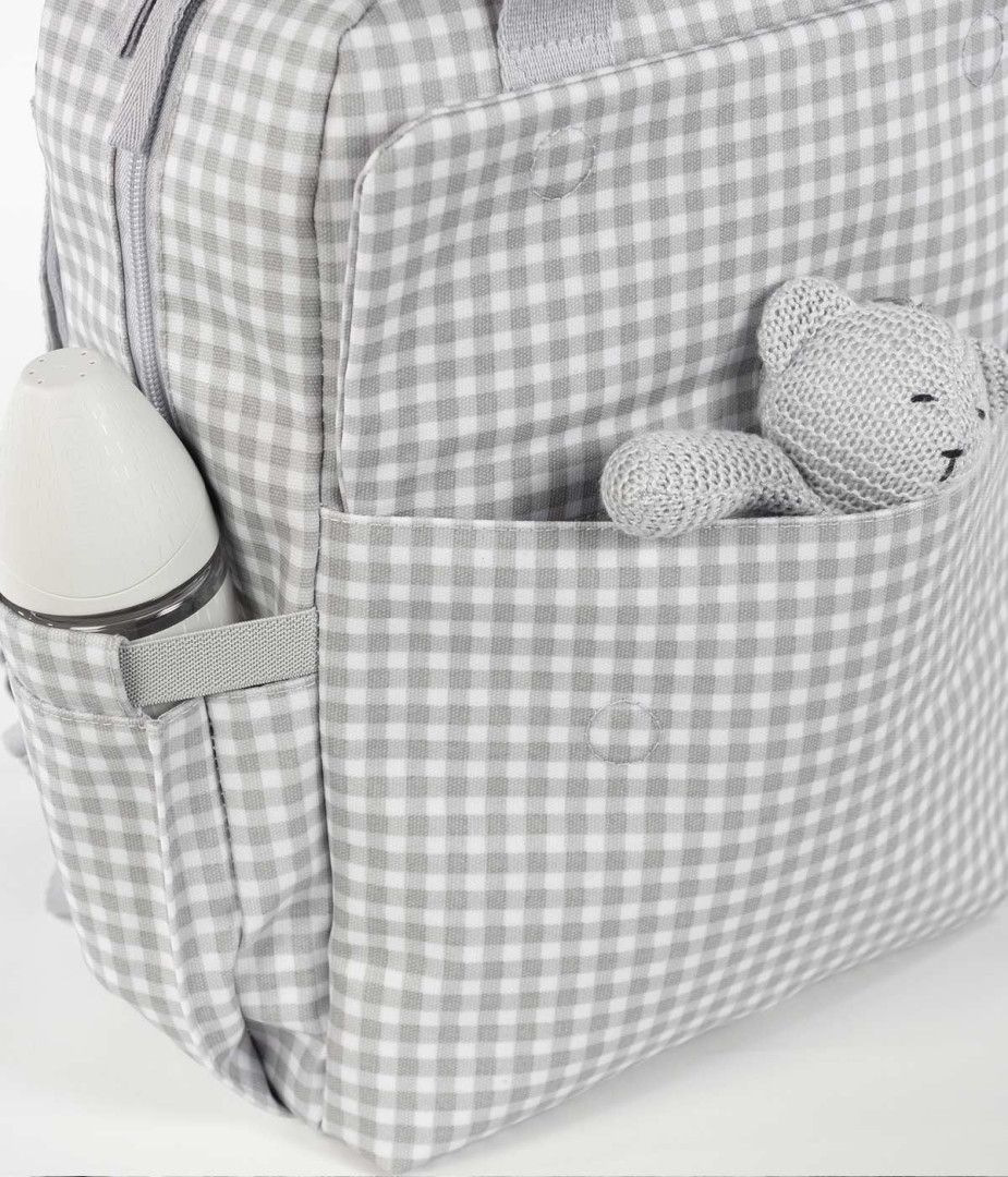 Mochila I Love Vichy Cinza