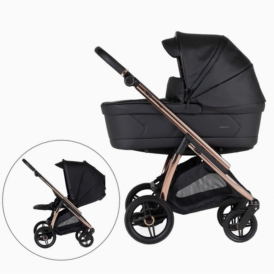 Flowy Duo, Carrinho + Alcofa com colchão softFRESH ,Chassis Misto Rose Gold Specials KP426 Bébécar