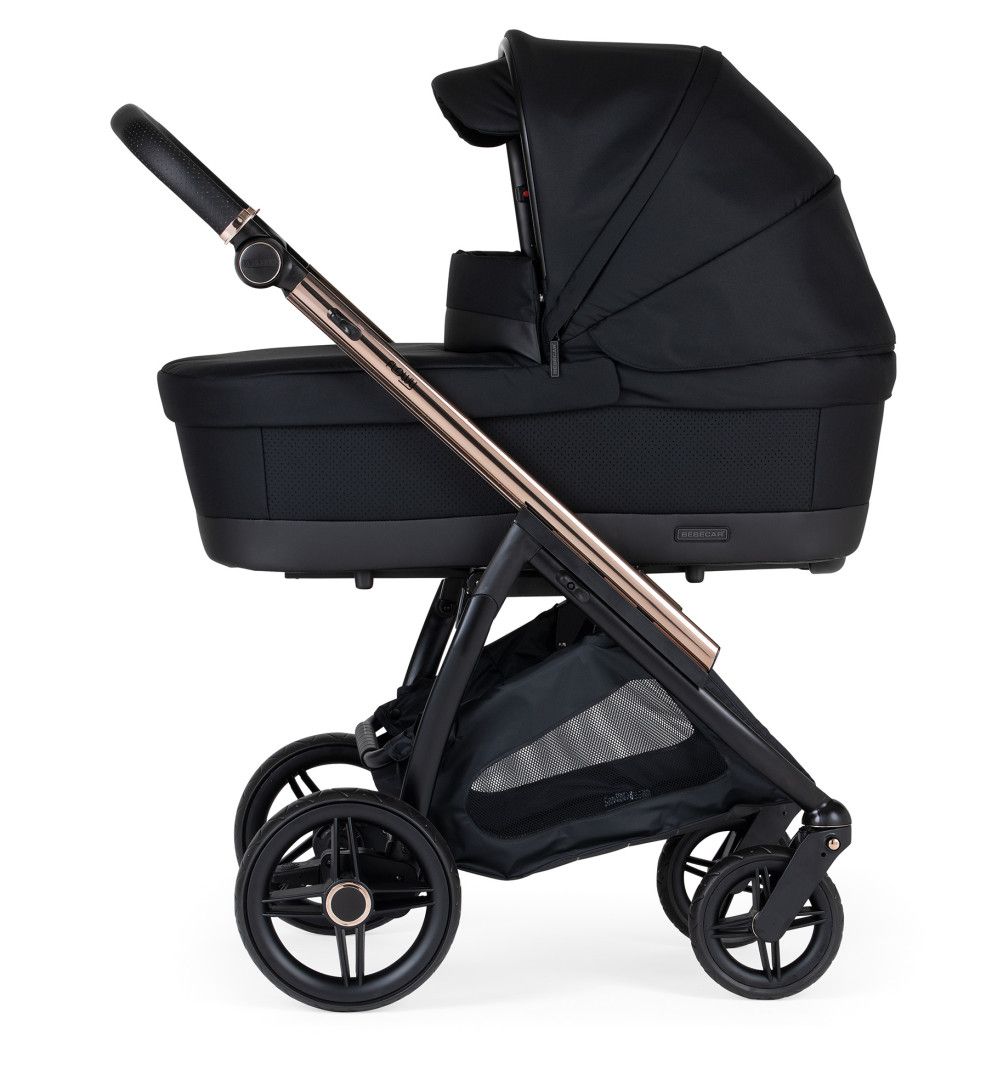 Flowy Duo, Carrinho + Alcofa com colchão softFRESH ,Chassis Misto Rose Gold / Preto Specials KP426 Bébécar