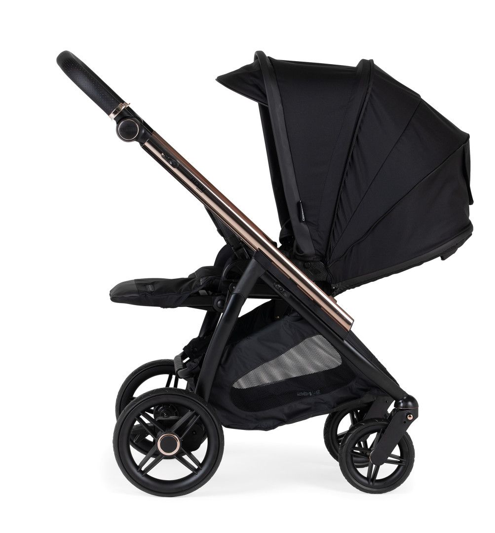 Flowy Duo, Carrinho + Alcofa com colchão softFRESH ,Chassis Misto Rose Gold / Preto Specials KP426 Bébécar