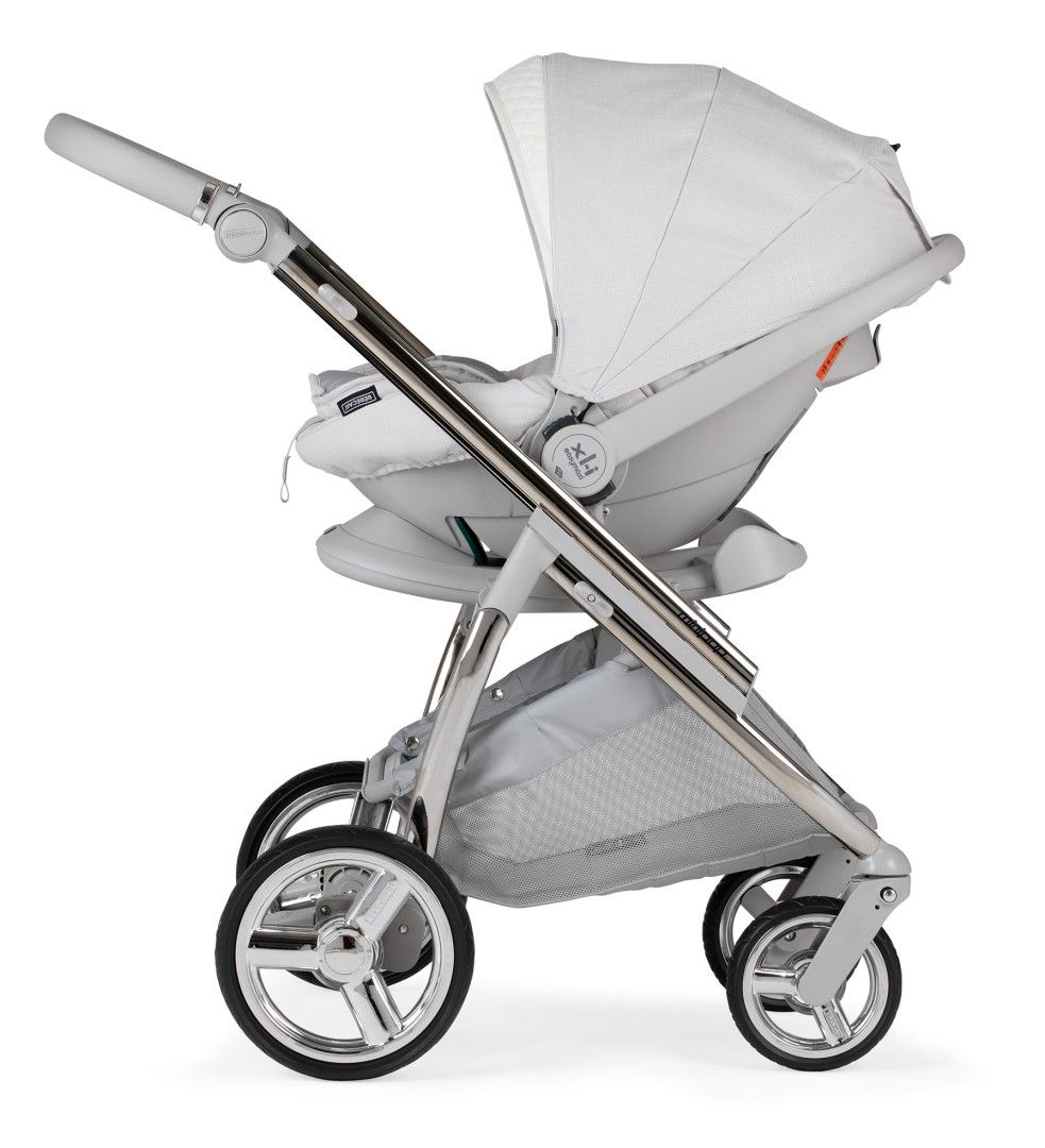 Trio Minipop, Carrinho + Alcofa com Colchão SoftFresh + Babycoque Reclinável Easymaxi XL-i, Chassis Cromado Specials KP453 Bébécar