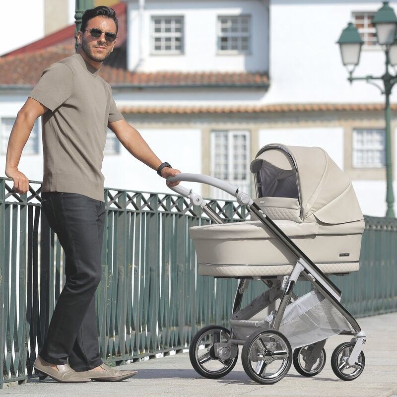 Trio Minipop, Carrinho + Alcofa com Colchão SoftFresh + Babycoque Reclinável Easymaxi XL-i, Chassis Cromado Specials KP456 Bébécar