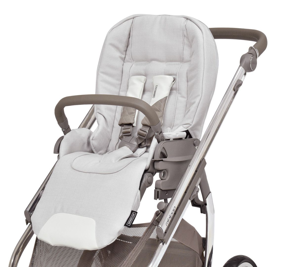 Trio Minipop, Carrinho + Alcofa com Colchão SoftFresh + Babycoque Reclinável Easymaxi XL-i, Chassis Cromado Specials KP458 Bébécar