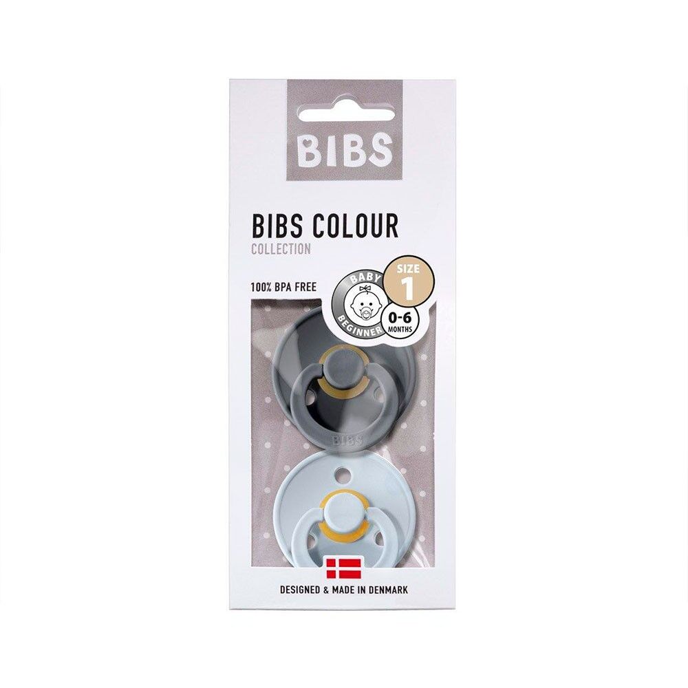 2 Chupetas Bibs Colours Iron/baby Blue