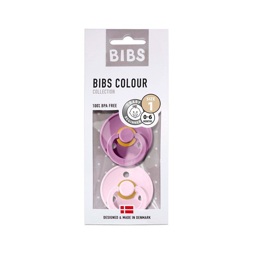 2 Chupetas Bibs Colours Lavender/baby Pink