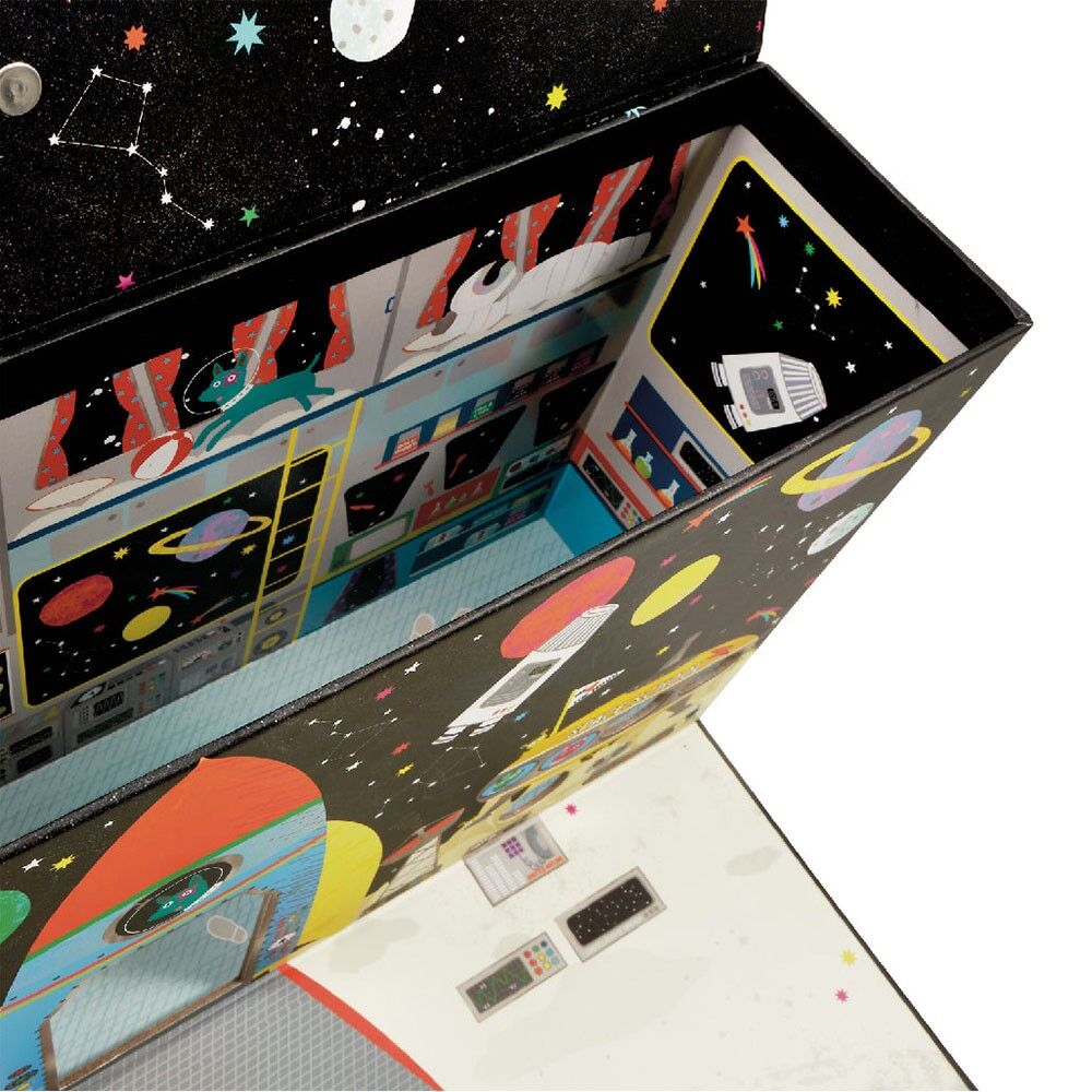 Caixa De Jogos De Madeira Space