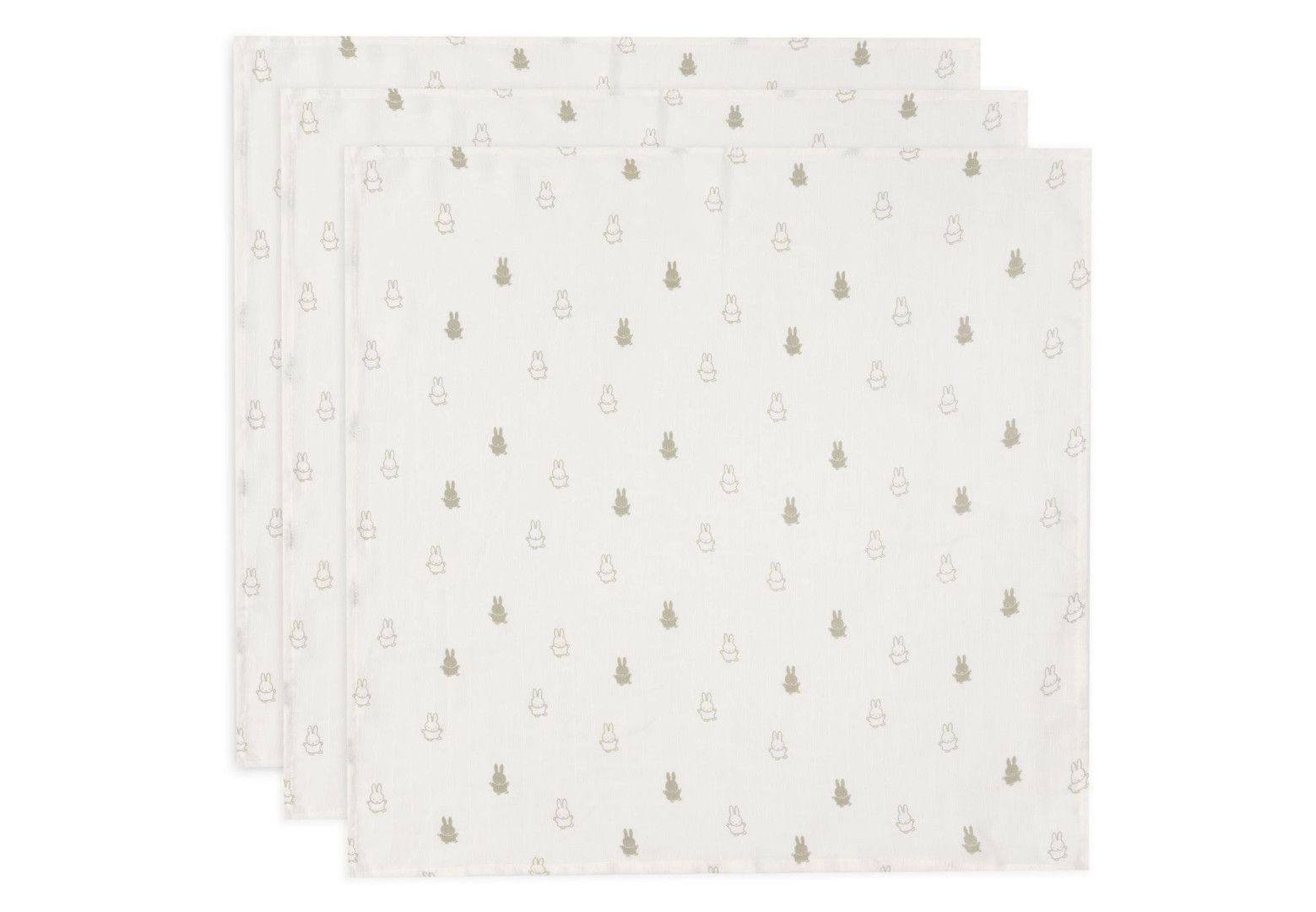 Conjunto de 3 Musselinas 70x70cm Miffy Cream