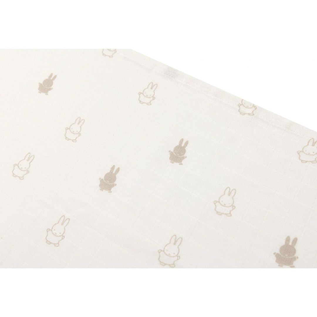 Conjunto de 3 Musselinas 70x70cm Miffy Cream