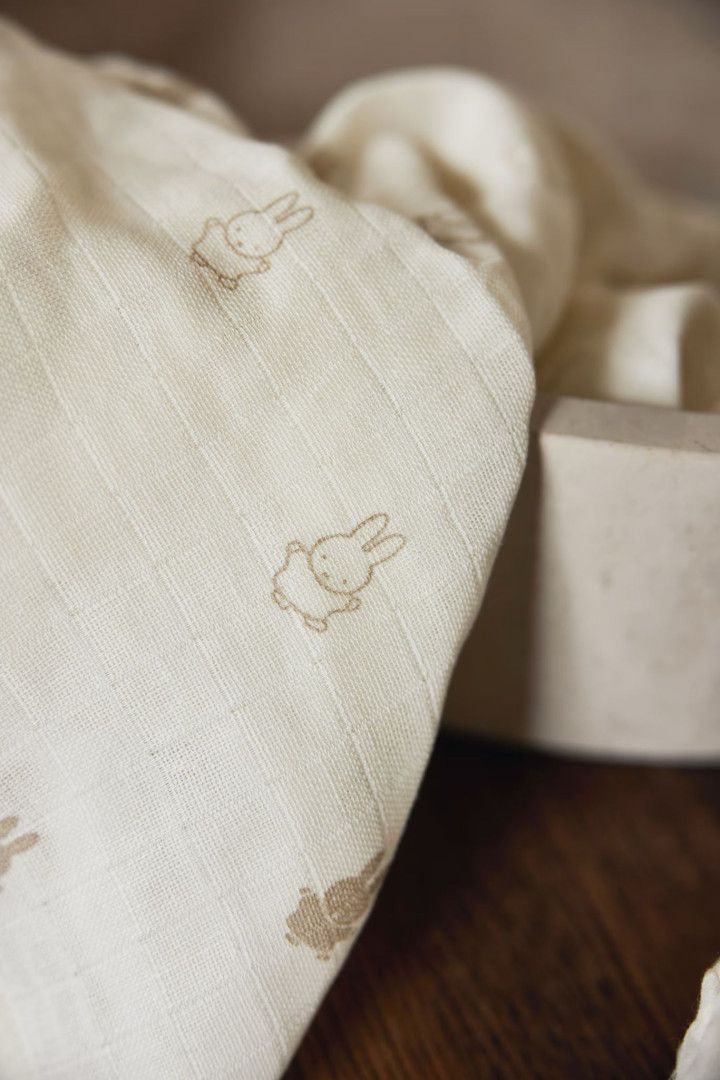 Conjunto de 3 Musselinas 70x70cm Miffy Cream