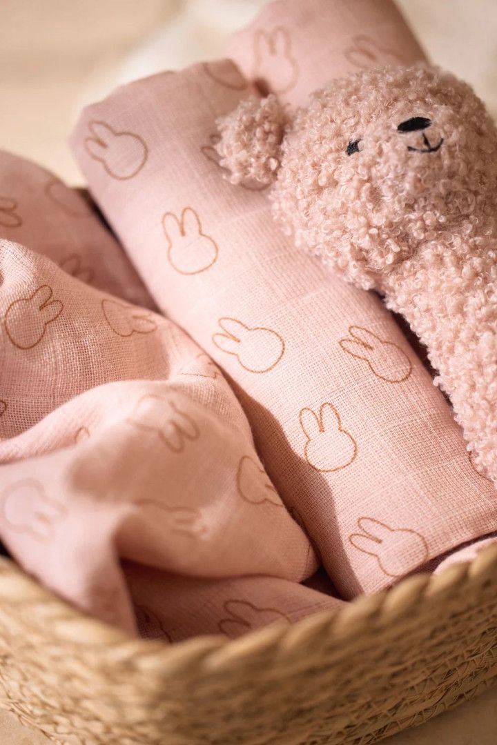 Conjunto de 3 Musselinas 70x70cm Miffy Rose