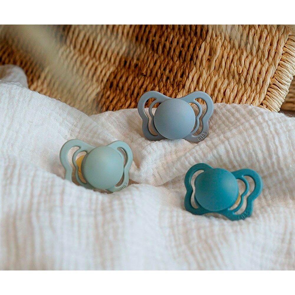 ,2 Chupetas Bibs Couture Nordic Mint/sea