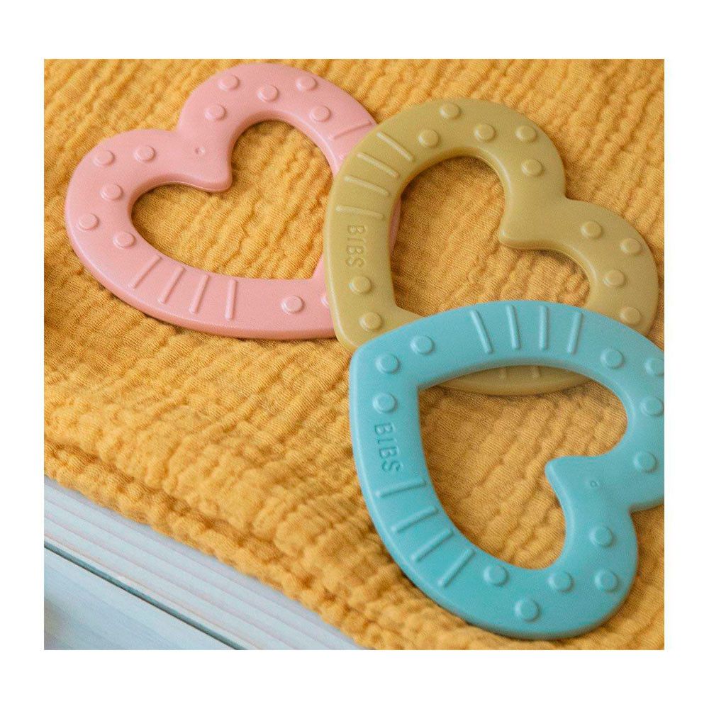Mordedor Bibs Baby Bitie Heart Pink Plum