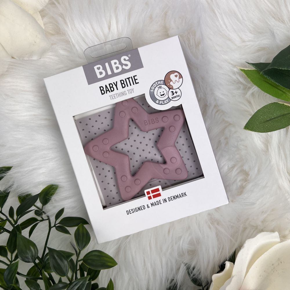 Mordedor Bibs Baby Bitie Star Pink Plum