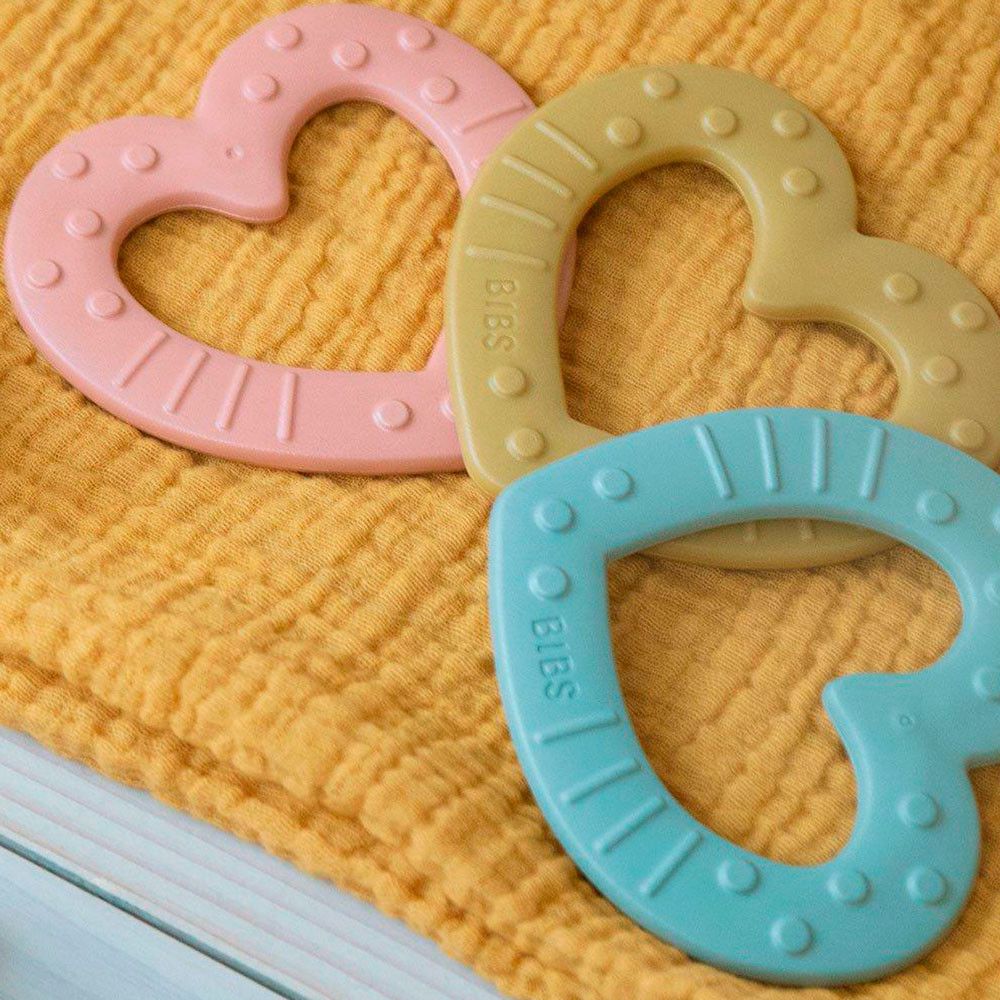 Mordedor Bibs Baby Bitie Heart Blush