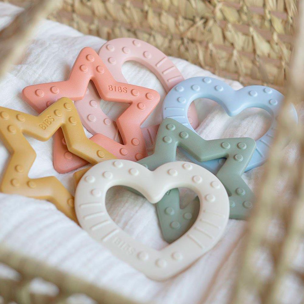 Mordedor Bibs Baby Bitie Heart Blush