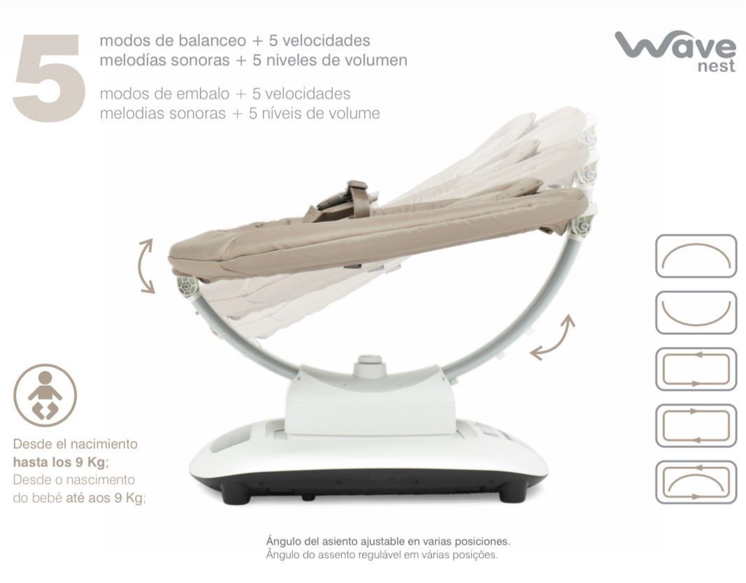 Espreguiçadeira Eléctrica Wave Bege
