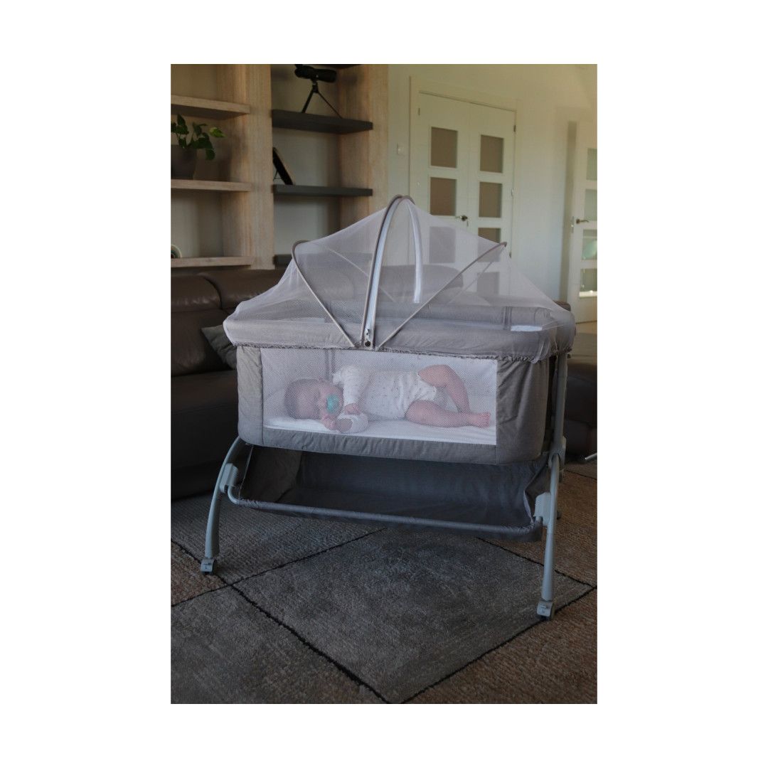 Berço Cosleeping Swing Cinza Escuro