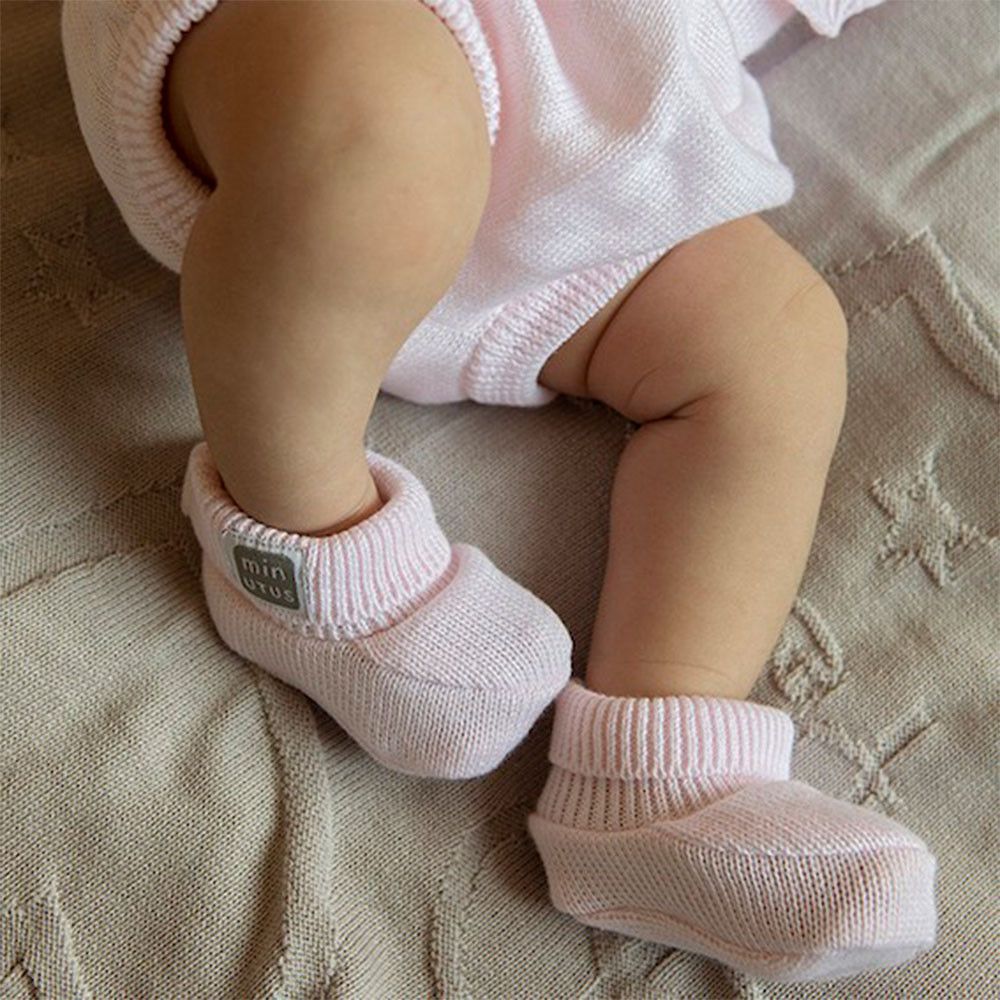 Primeiros Dias 3 Peças Tricot Rosa