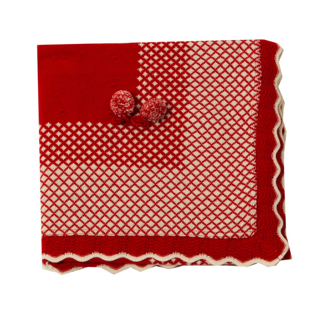 Manta Recém-Nascido Vermelha