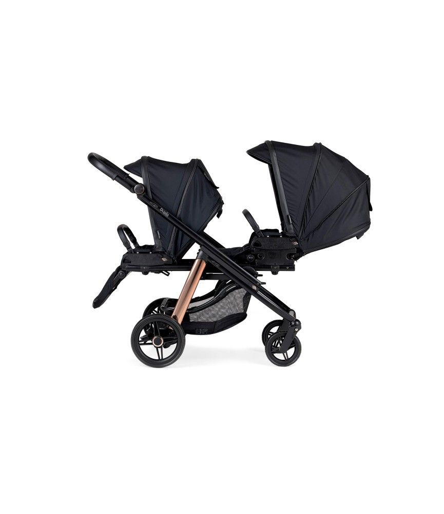 Carrinho de Bébé Dupla Compact para Gémeos KO330 Preto