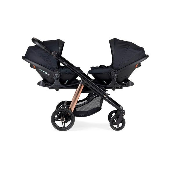 Pack Dupla Compact para Gémeos KO330 Preto + 2 EasyMaxi XL-i Chassis Misto Preto-Rose Gold