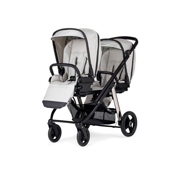 Pack Dupla Compact para Gémeos KO332 Cinza + 2 EasyMaxi I-Size Chissis Misto Preto-Cromado