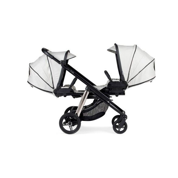 Pack Dupla Compact para Gémeos KO332 Cinza + 2 EasyMaxi I-Size Chissis Misto Preto-Cromado