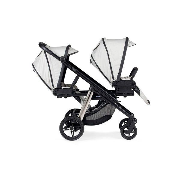 Pack Dupla Compact para Gémeos KO332 Cinza + 2 EasyMaxi I-Size Chissis Misto Preto-Cromado