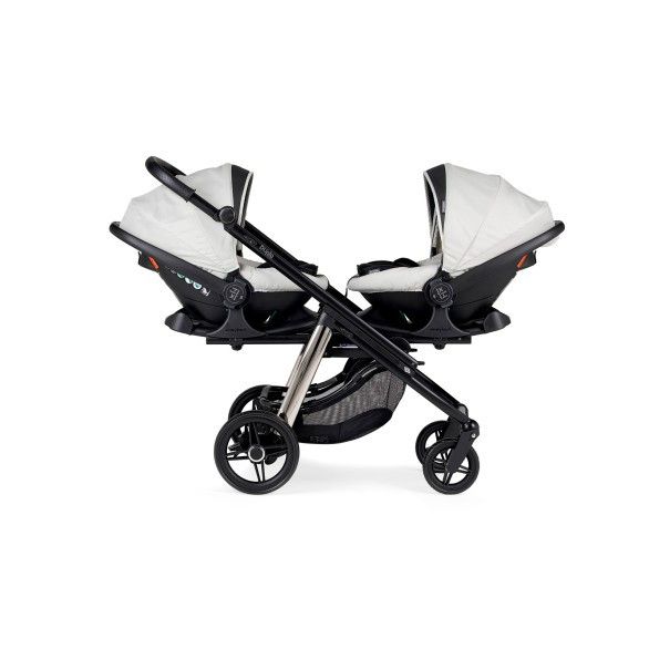 Pack Dupla Compact para Gémeos KO332 Cinza + 2 EasyMaxi I-Size Chissis Misto Preto-Cromado