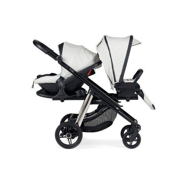 Pack Dupla Compact para Gémeos KO332 Cinza + 2 EasyMaxi I-Size Chissis Misto Preto-Cromado