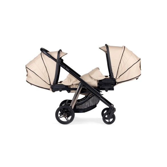 Pack Dupla Compact para Gémeos KO335 Bege + 2 EasyMaxi XL-I Chassis Misto Preto-Fumé