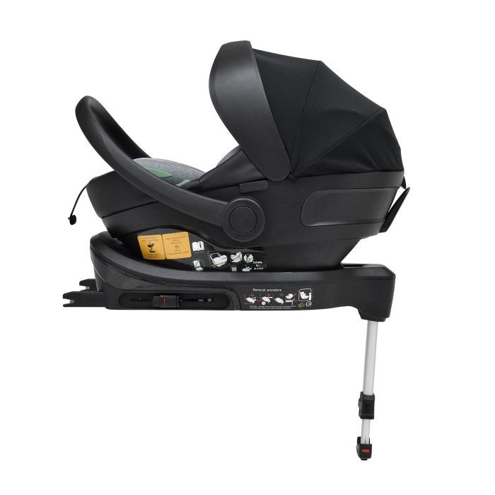 Carrinho de Bébé Dupla Compact para Gémeos + Babycoque (ovo) Nana + Base Isofix - KO330 Preto