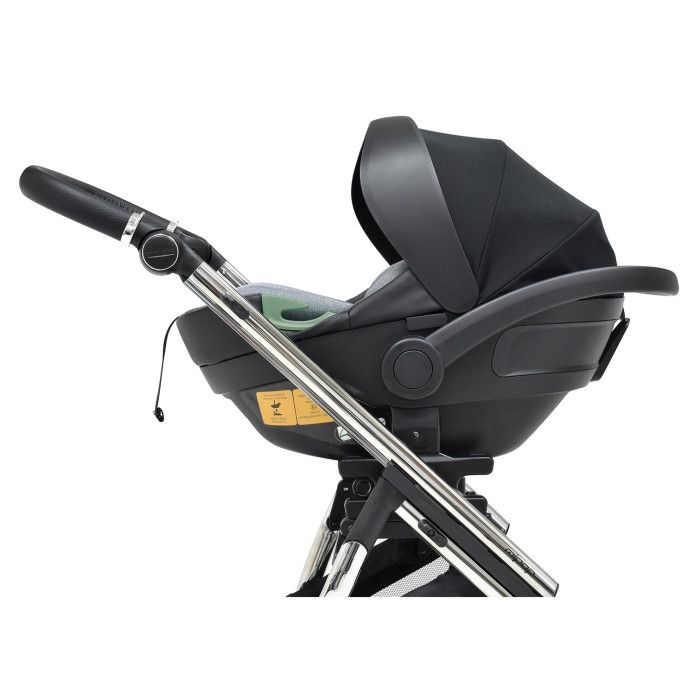 Carrinho de Bébé Dupla Compact para Gémeos + Babycoque (ovo) Nana + Base Isofix - KO330 Preto