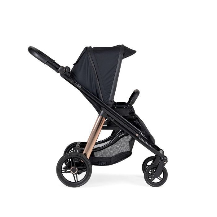 Carrinho de Bébé Dupla Compact para Gémeos + Babycoque (ovo) Nana + Base Isofix - KO330 Preto