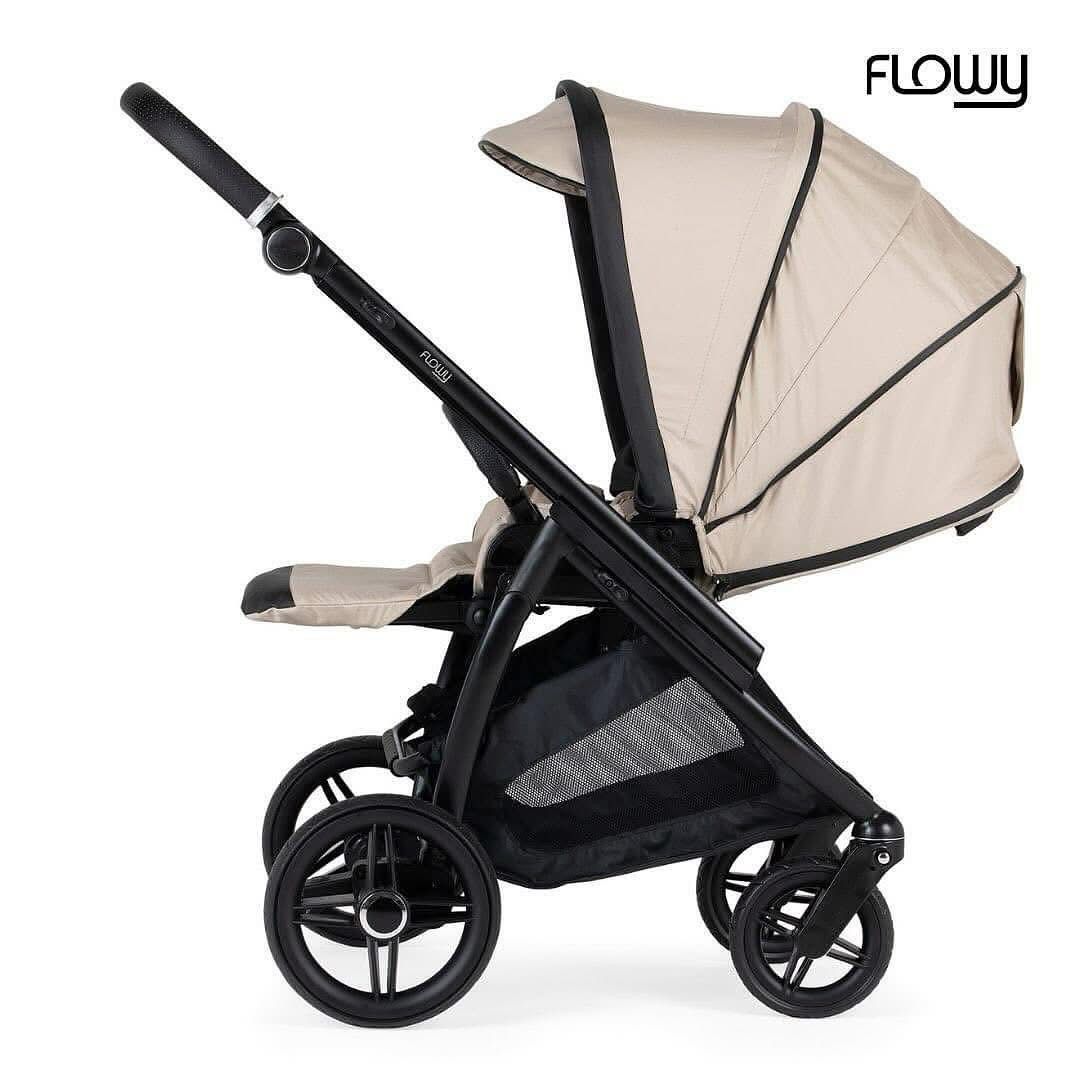 Trio Flowy Azul, Carrinho + Alcofa com Colchão SoftFresh + Babycoque Reclinável Easymaxi XL-i, Chassis Misto Bébécar