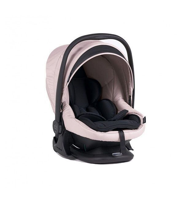 Trio Flowy Rosa, Carrinho + Alcofa com Colchão SoftFresh + Babycoque Reclinável Easymaxi XL-i, Chassis Misto Bébécar