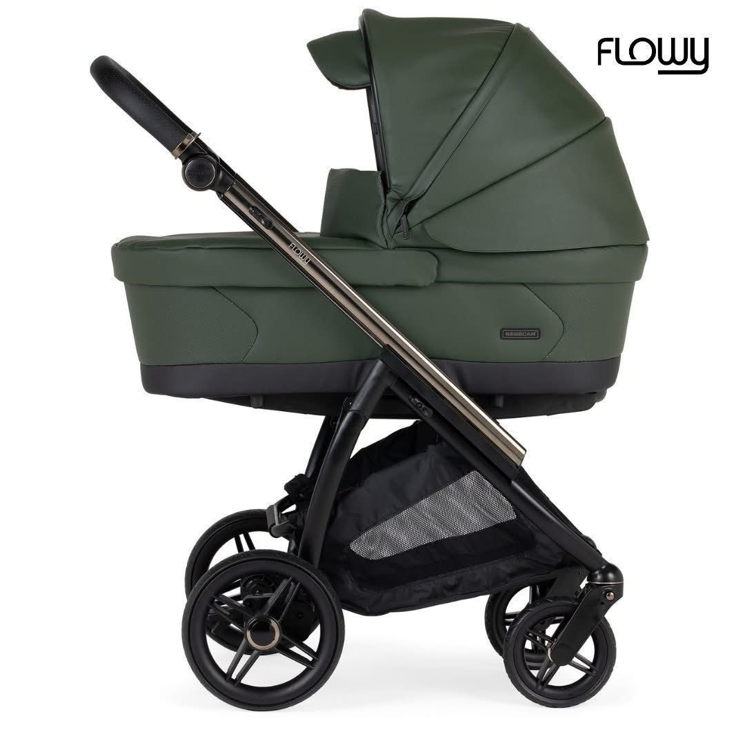 Trio Flowy, Carrinho + Alcofa com Colchão SoftFresh + Babycoque Nana , Chassis Misto
