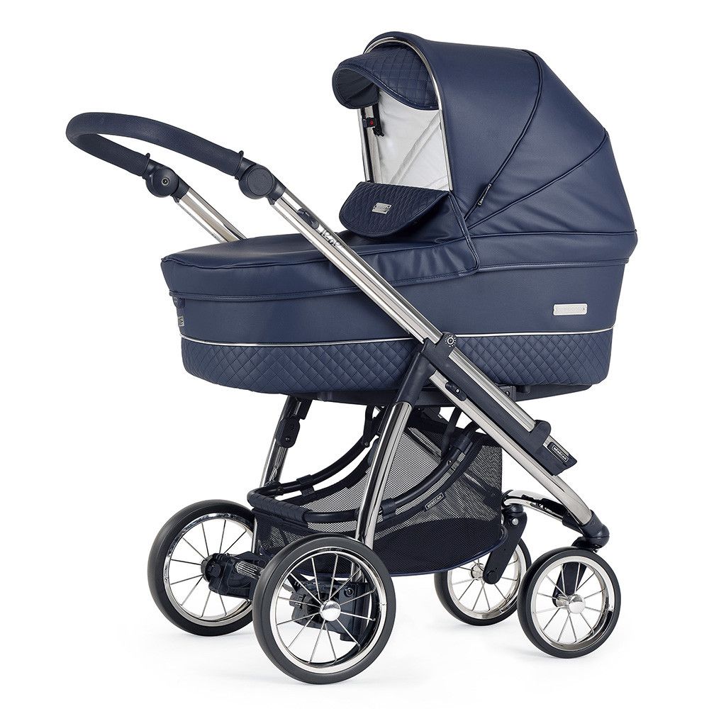 Carrinho de Bebé TRIO Ip-Op Classic XL, Specials collection KP123, Chassis Cromado – Marinho