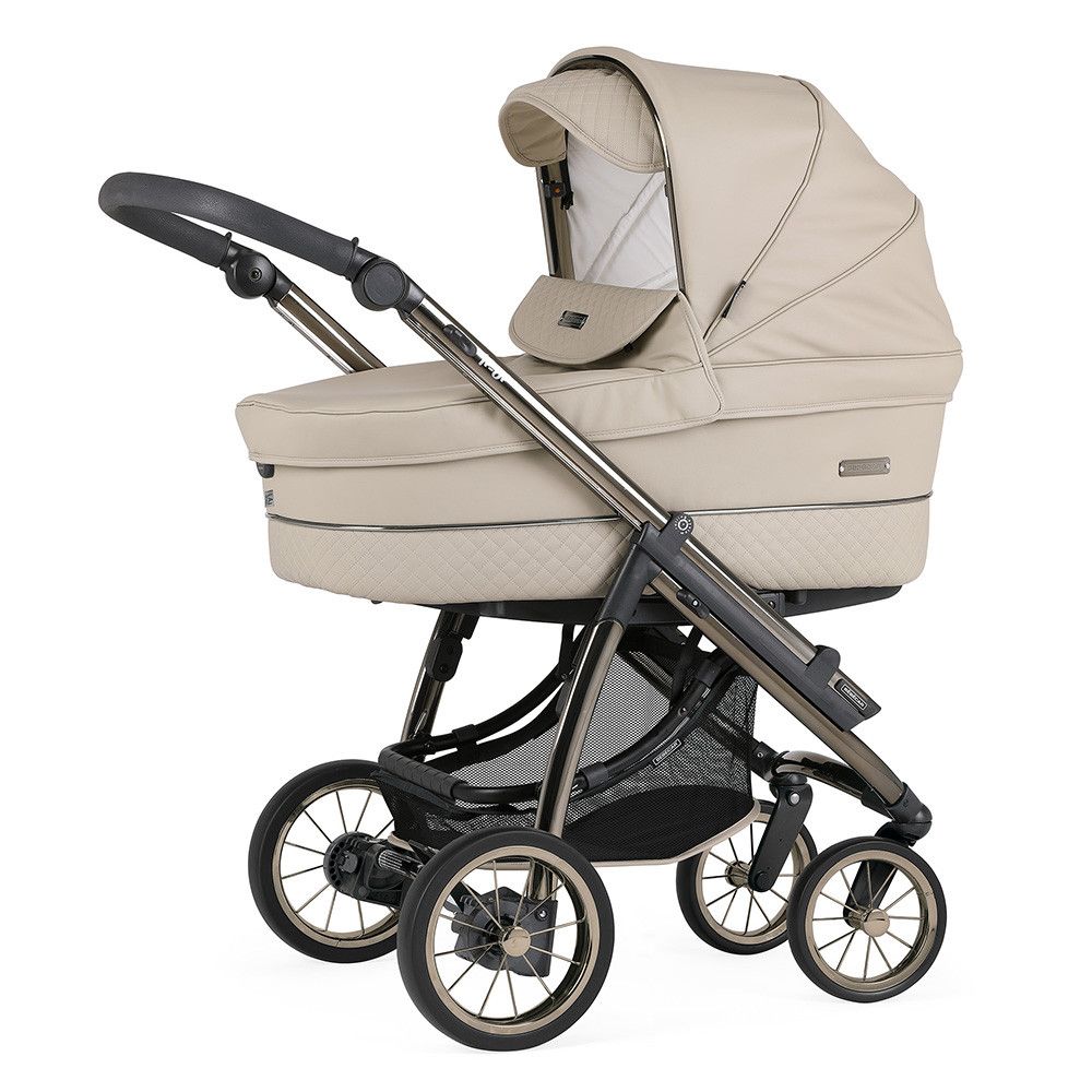 Carrinho de Bebé TRIO Ip-Op Classic XL, Specials collection KP125, Chassis Cromado – Cinza Topo