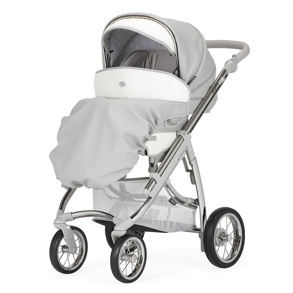 Carrinho de Bebé TRIO Ip-Op Classic XL, Specials collection KP521, Chassis Cromado – Cinza Topo