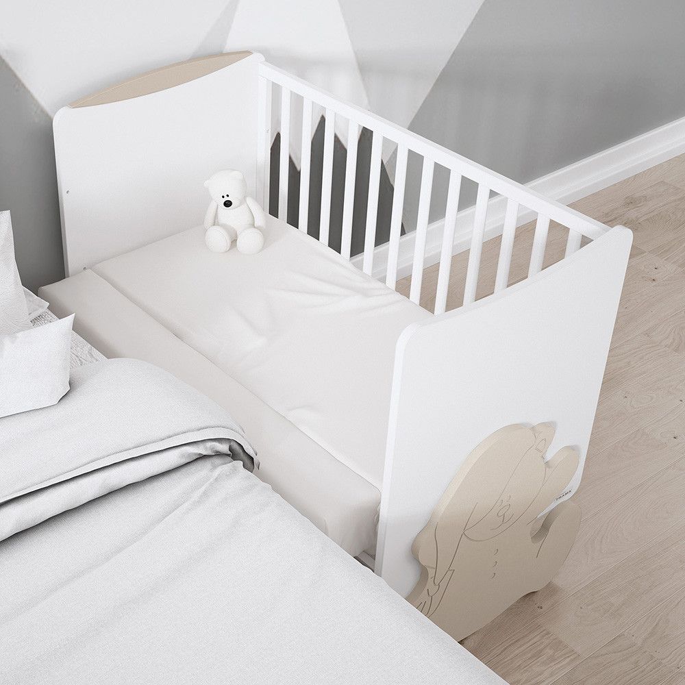 Berço Cosleep Kuma Branco / Bege