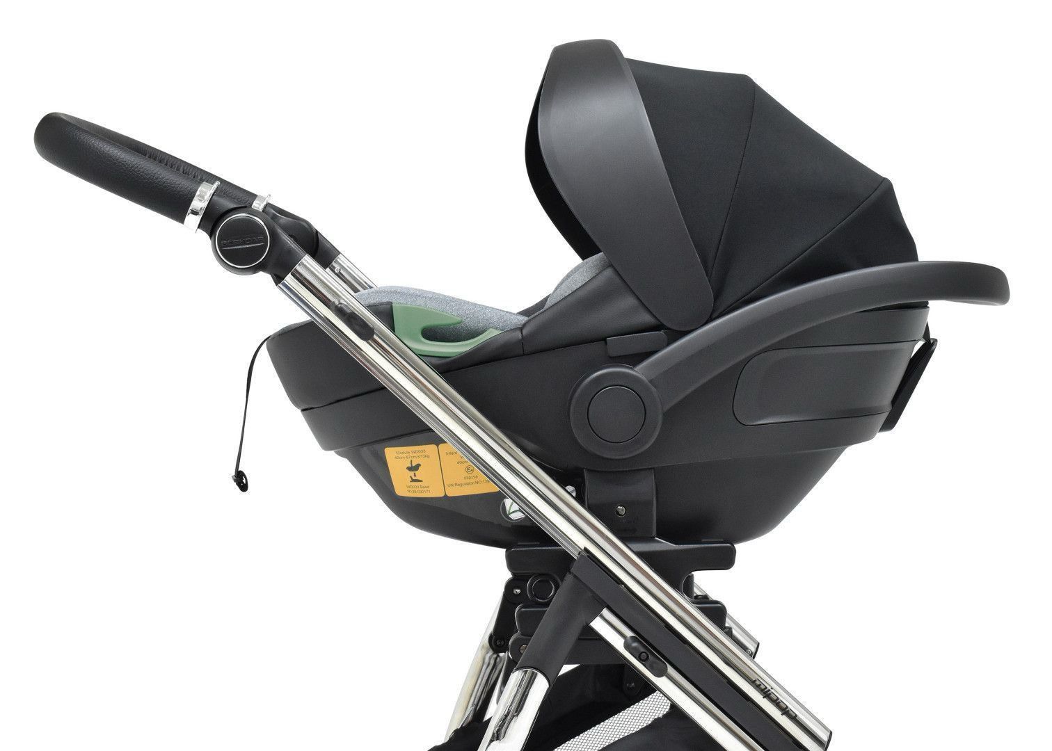 Trio Minipop, Carrinho + Alcofa com Colchão SoftFresh + Babycoque Nana + Base isofix , Chassis Cromado Specials