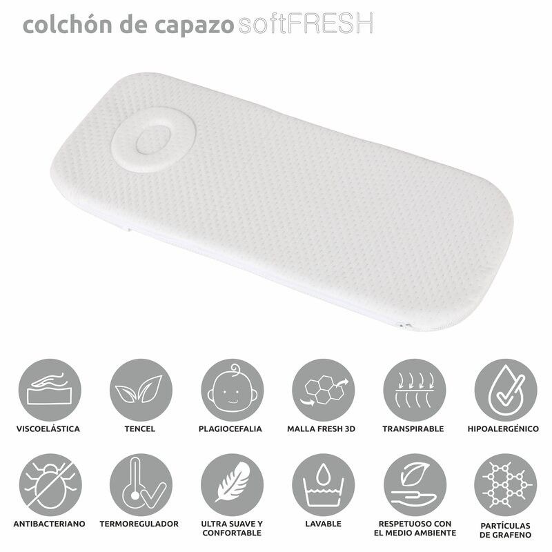 Minipop Duo, Carrinho + Alcofa com colchão softFRESH ,Chassis Cromado Specials KP458 Bébécar