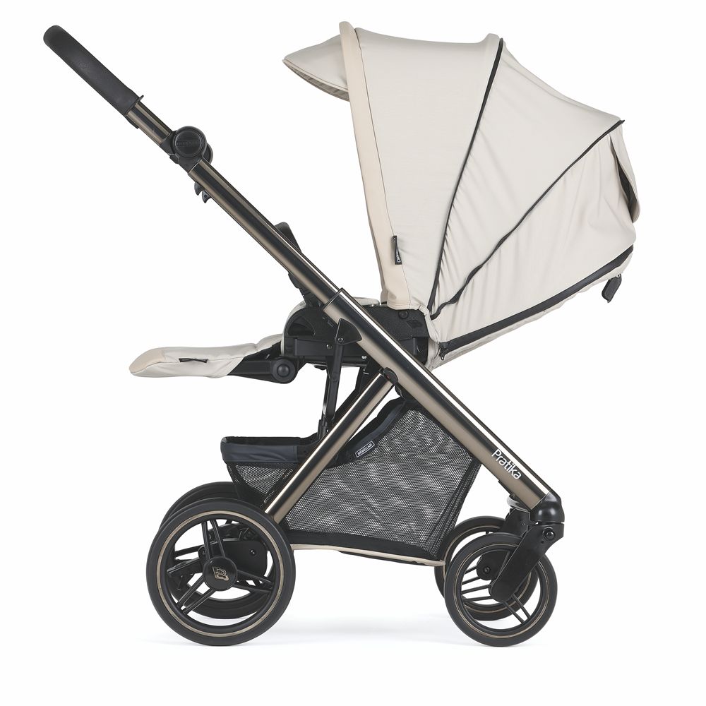Trio Pratika, Carrinho + Alcofa PLW + Babycoque Reclinável Easymaxi XL-i, Chassi Fumé Specials KP372 Bébécar