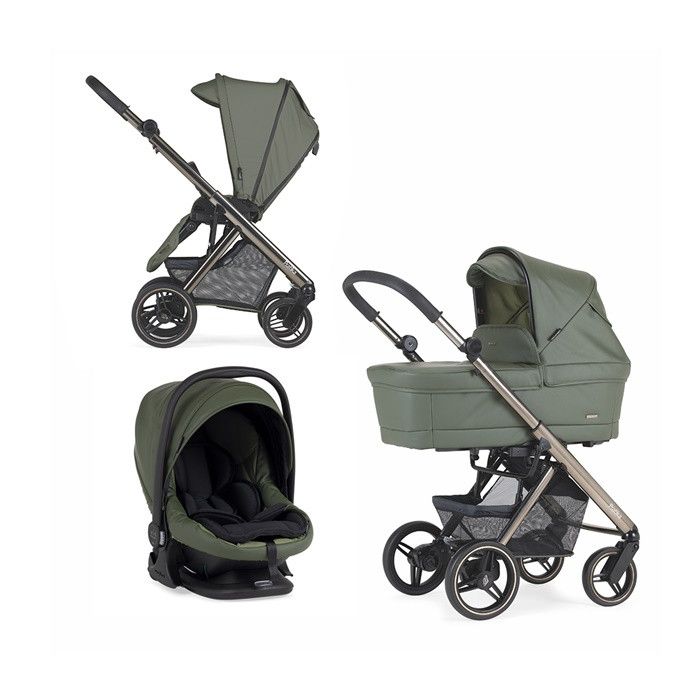 Trio Pratika, Carrinho + Alcofa PLW + Babycoque Reclinável Easymaxi XL-i, Chassi Fumé Specials KP373 Bébécar