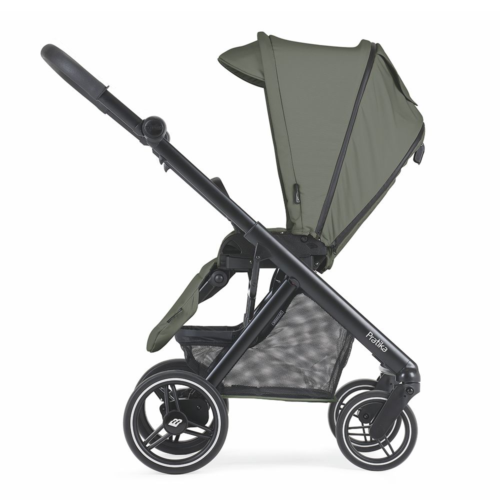 Trio Pratika, Carrinho + Alcofa PLW + Babycoque Reclinável Easymaxi XL-i, Chassis Preto Specials KP373 Bébécar