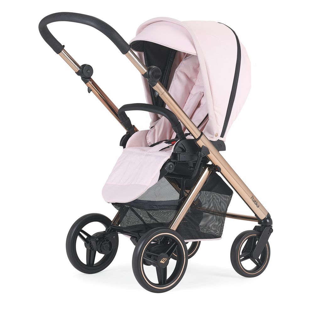  Trio Pratika, Carrinho + Alcofa PLW + Babycoque Reclinável Easymaxi XL-i, Chassis Fumé Rose Specials KP374 Bébécar